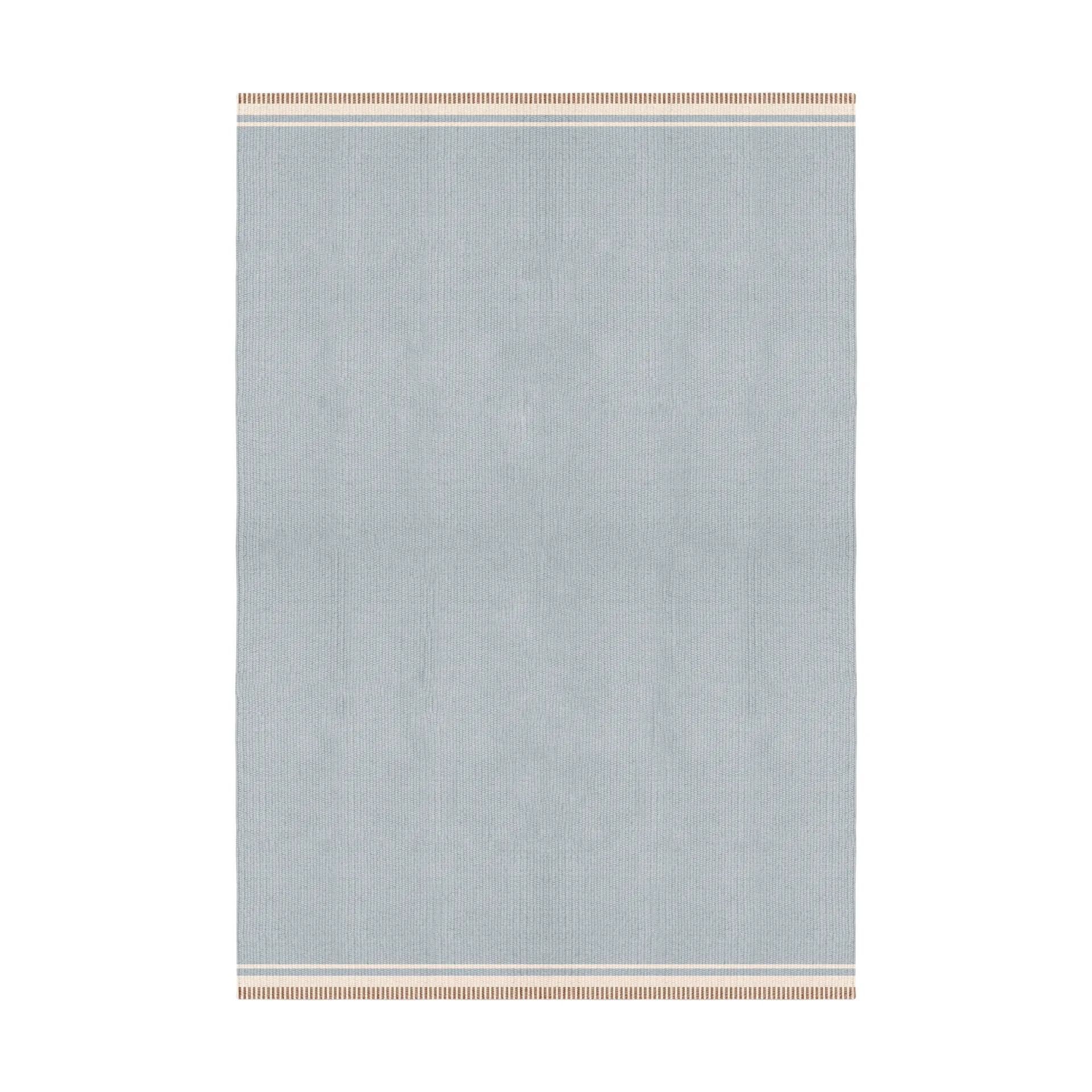 Röllakan Solid tapete de lã, Sky blue, 140x200 cm Layered