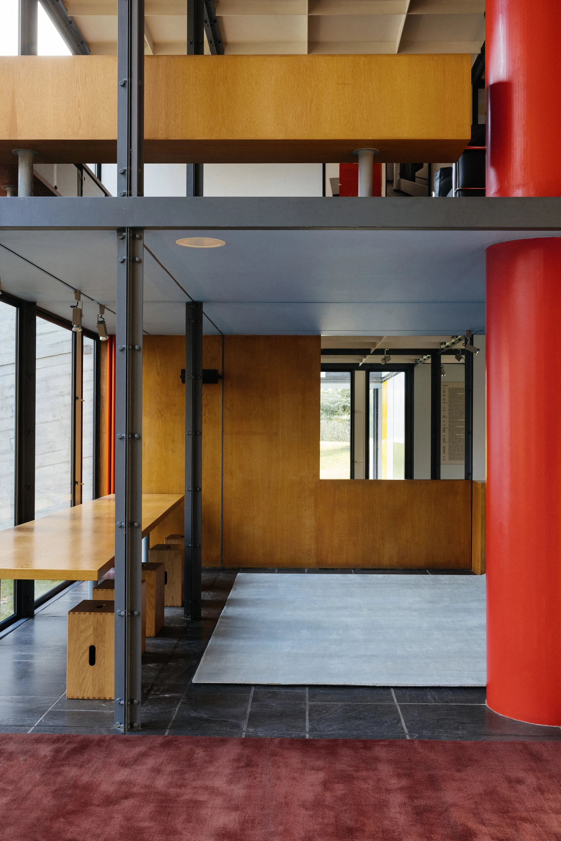 Solid Wool tapete de lã, Vermelho rubi, 250x350 cm Layered