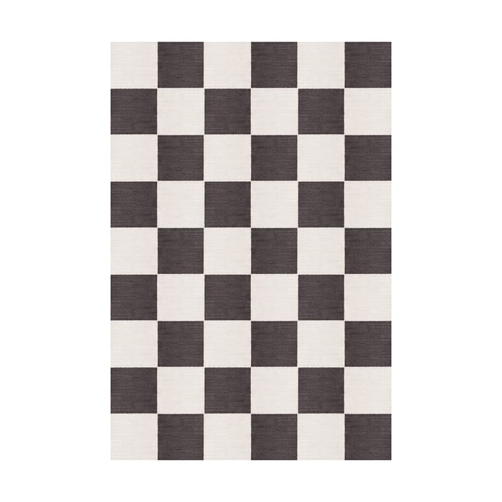 Tapete de lã Chess - Black and white, 180x270 cm - Layered