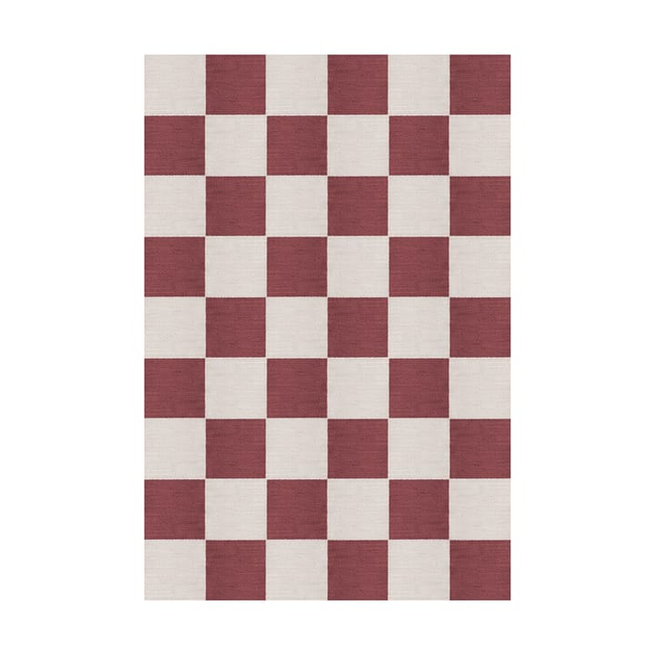 Tapete de lã Chess - Burgundy, 180x270 cm - Layered