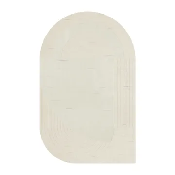 Tapete de lã Circular 220x350 cm - Bone White - Layered