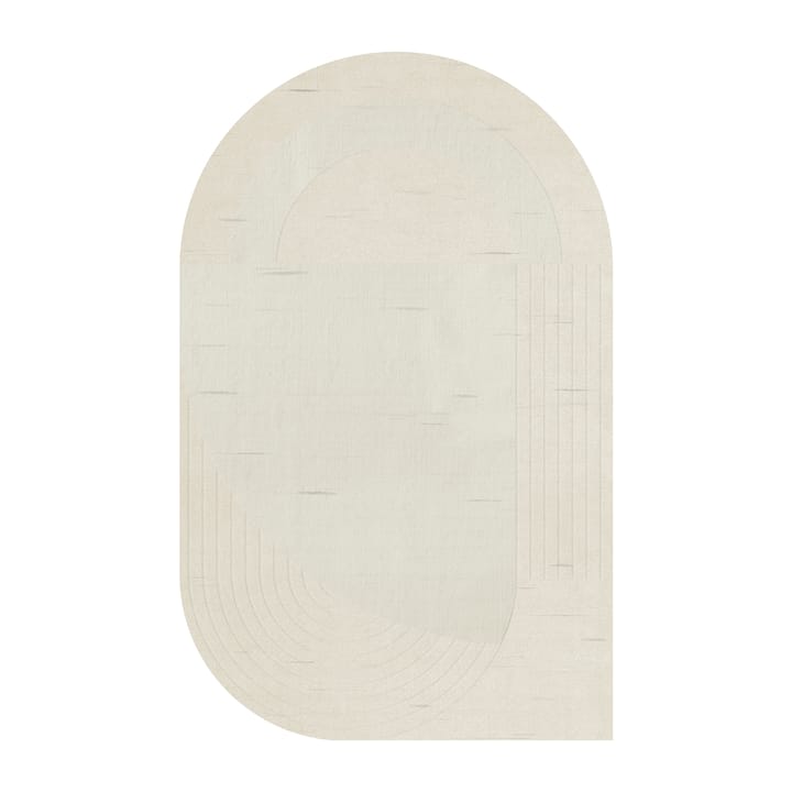 Tapete de lã Circular 220x350 cm - Bone White - Layered
