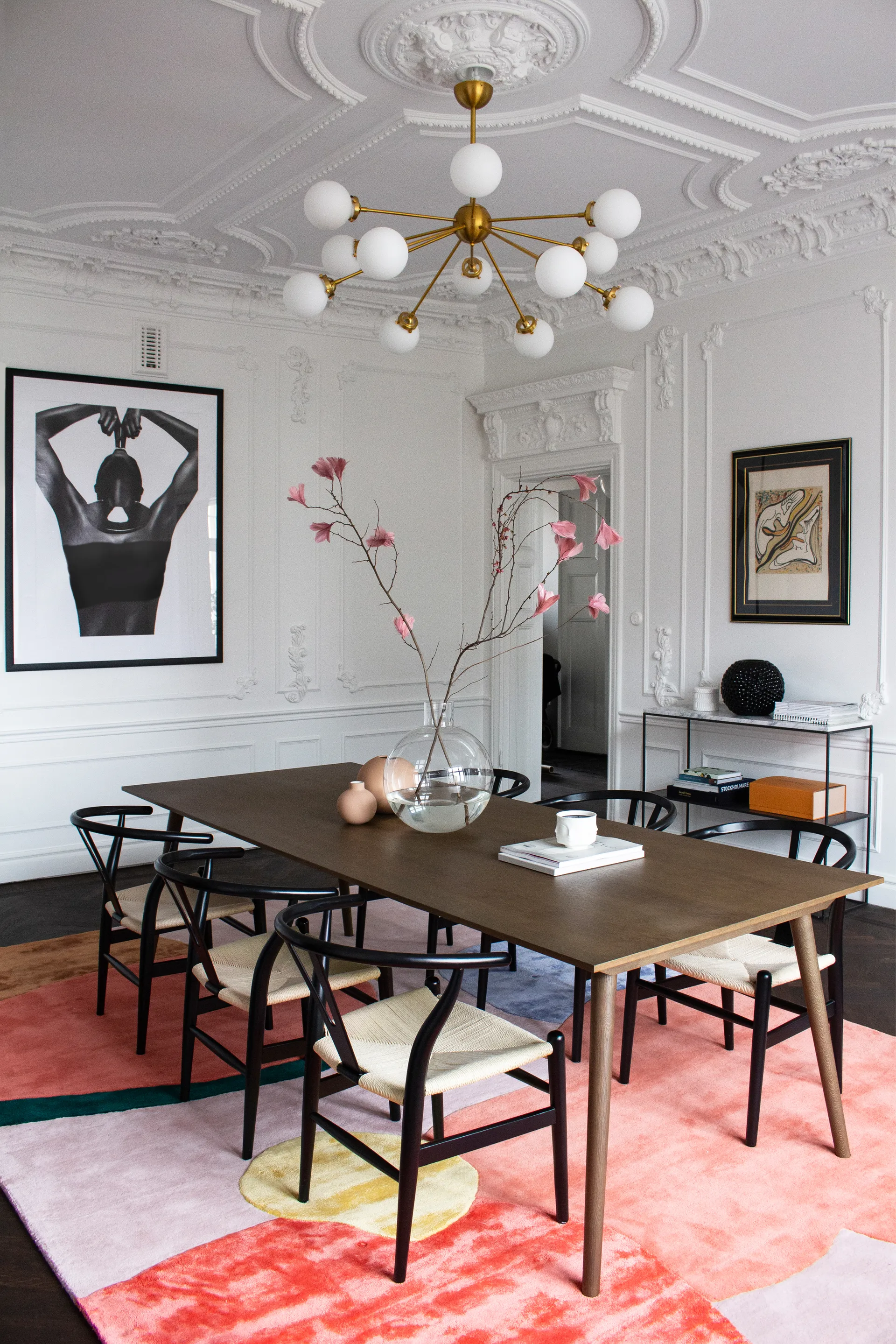 Tapete de lã Flower Field 180x270 cm, Rosa  Layered