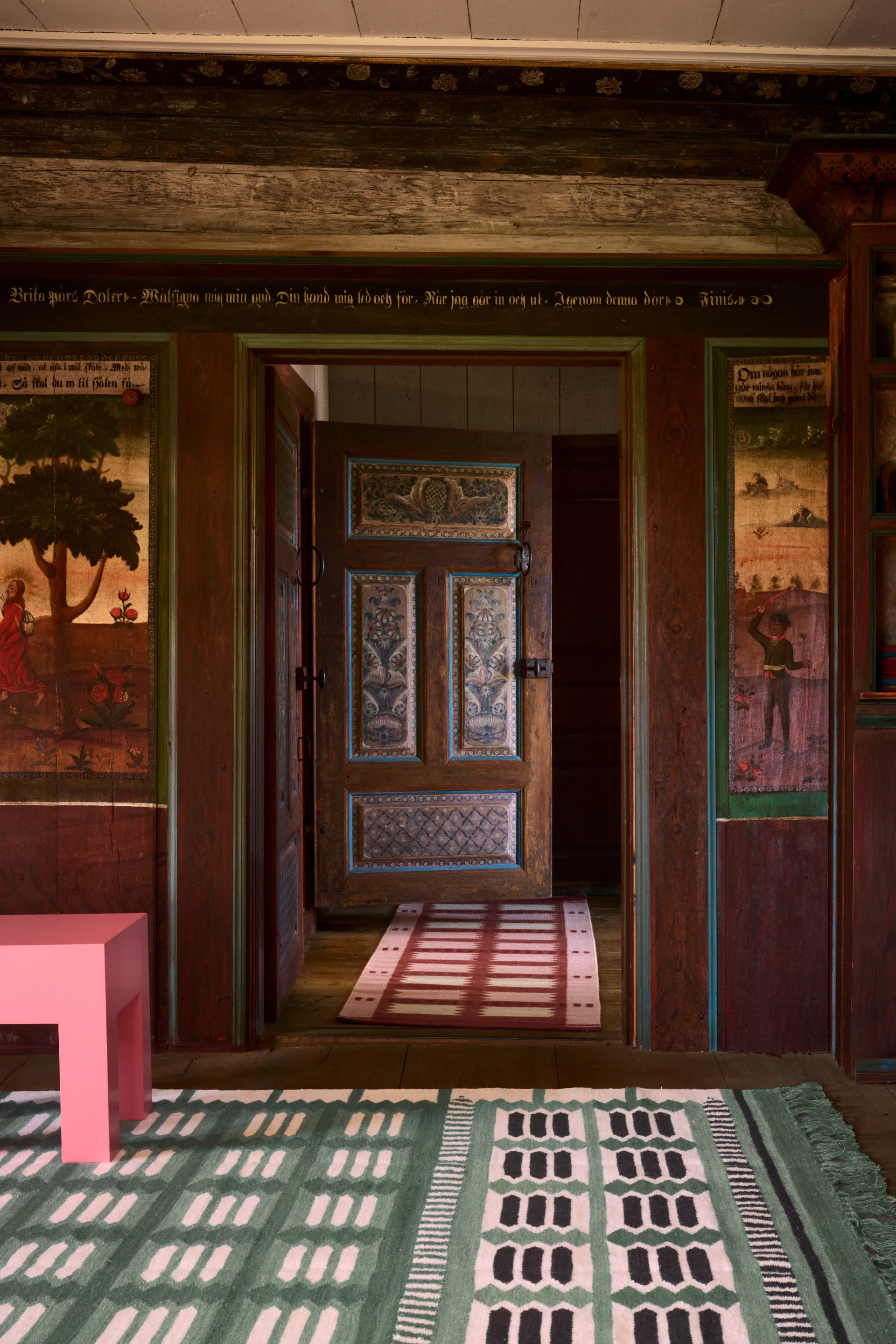 Tapete de lã Röllakan Hilma, Fern, 140x200 cm Layered