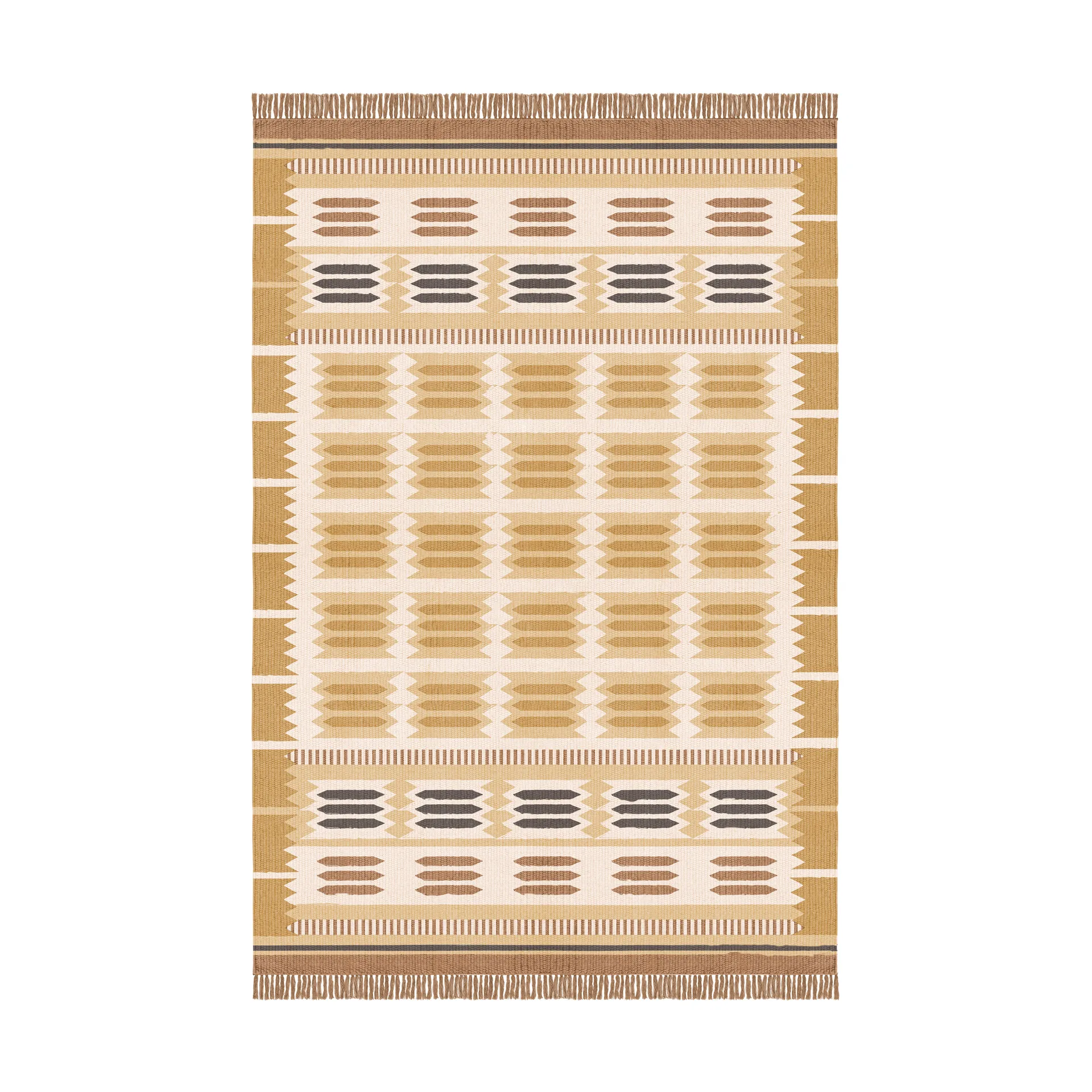 Tapete de lã Röllakan Hilma, Marigold, 140x200 cm Layered