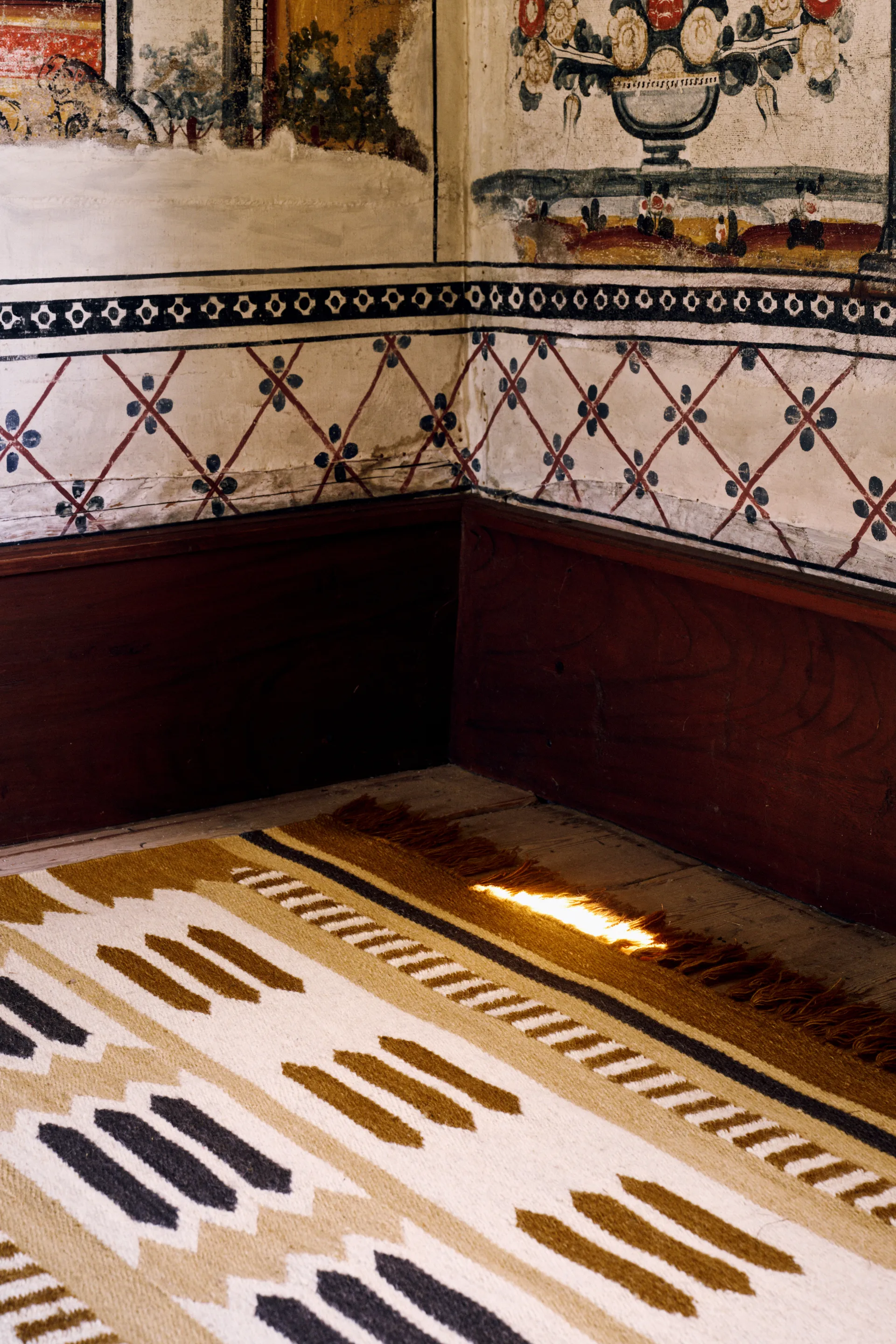 Tapete de lã Röllakan Hilma, Marigold, 200x300 cm Layered