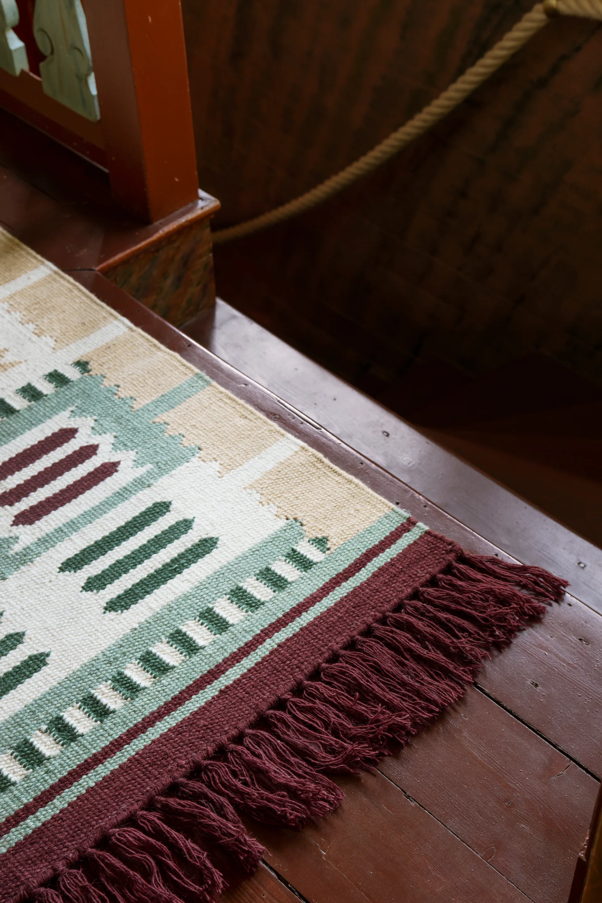 Tapete de lã Röllakan Hilma, Primrose, 140x200 cm Layered