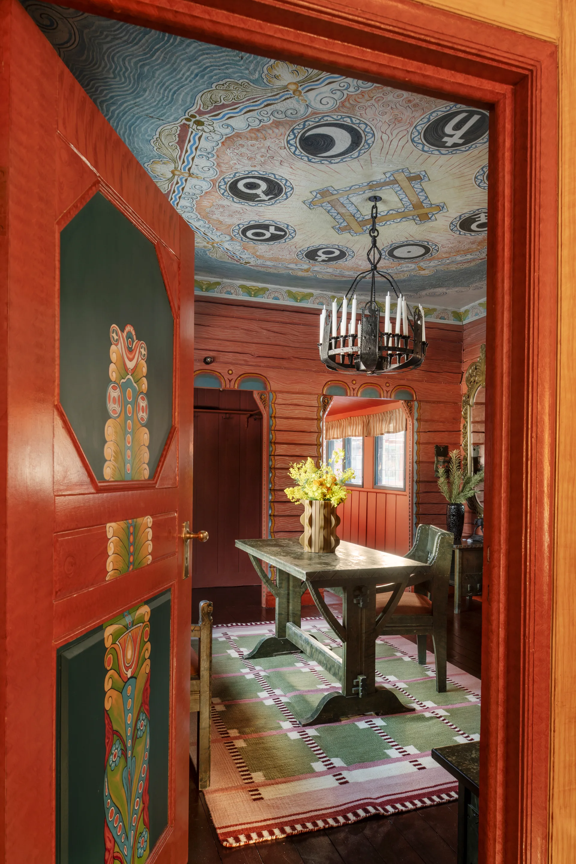 Tapete de lã Röllakan Ruth, Spring grass, 140x200 cm Layered