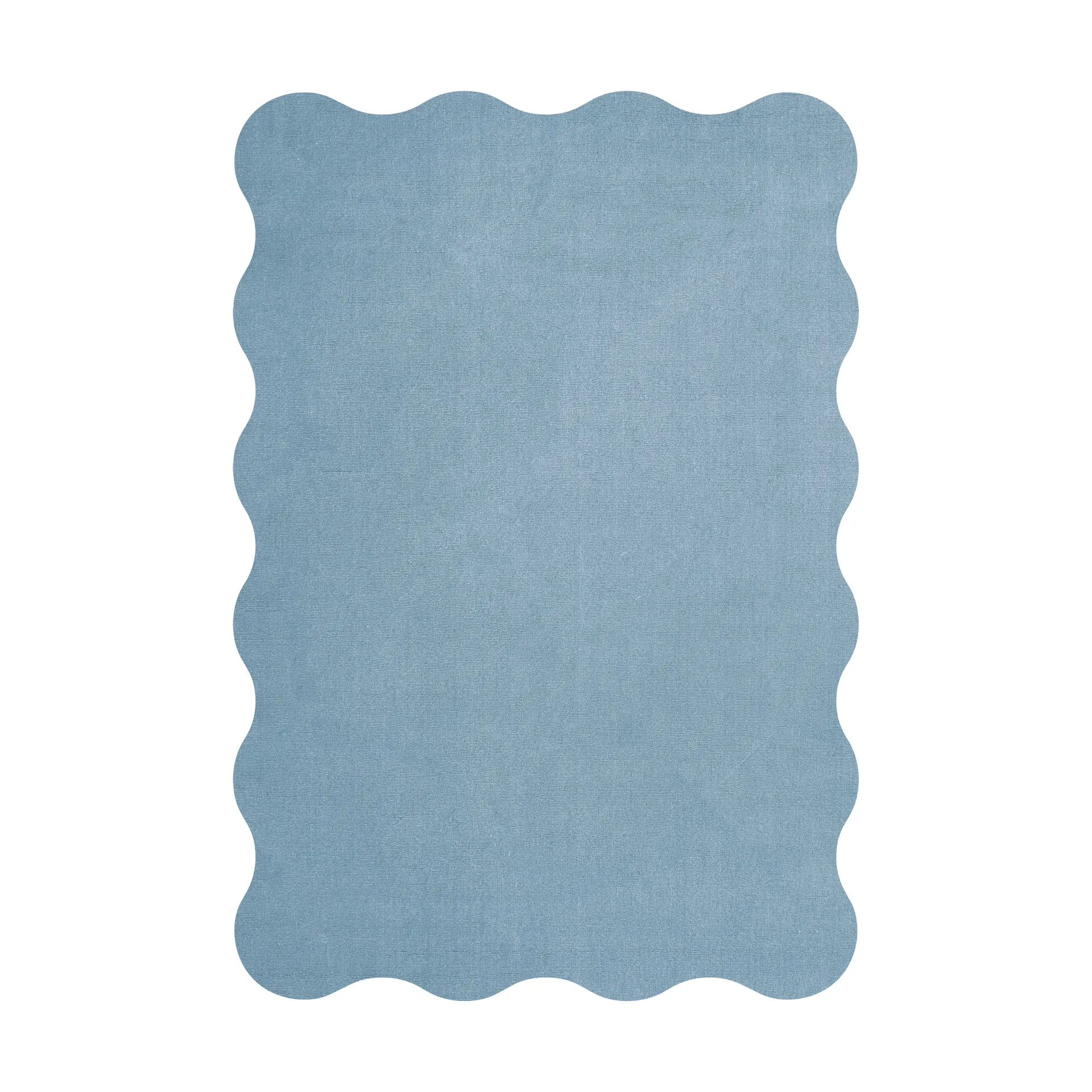 Tapete de lã Scallop 180x270 cm, Soft blue Layered