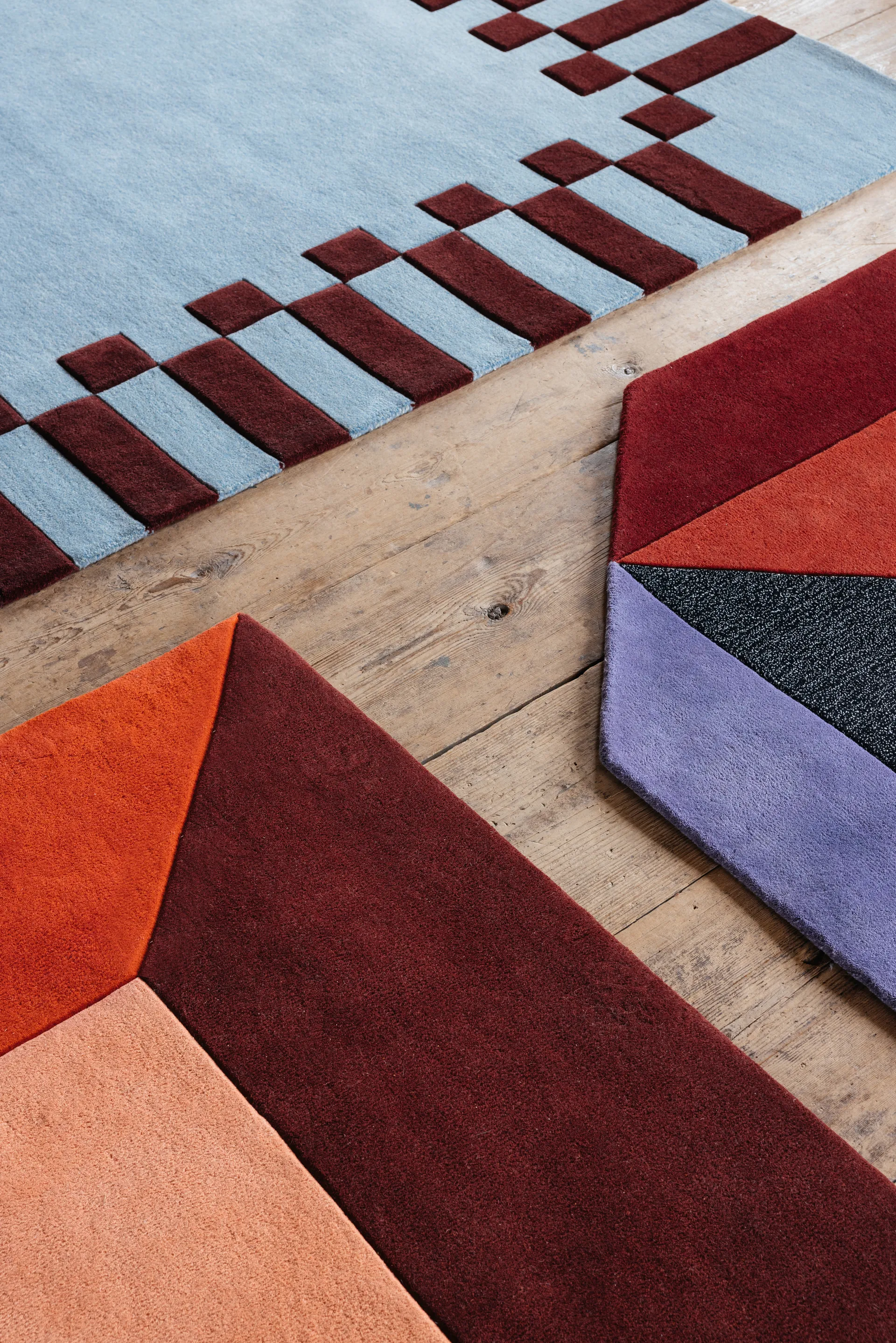 Tapete de lã Teklan Box, Corals, 200x300 cm Layered