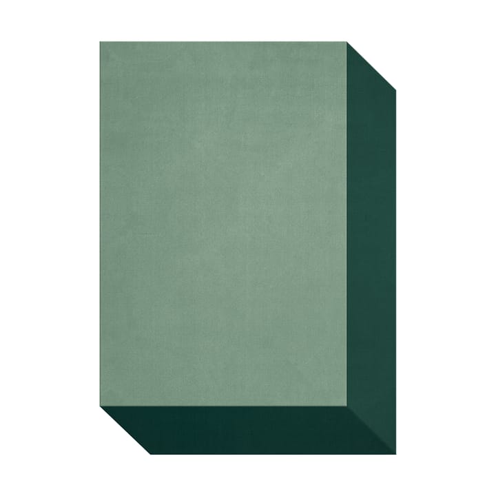 Tapete de lã Teklan Box - Greens, 300x400 cm - Layered