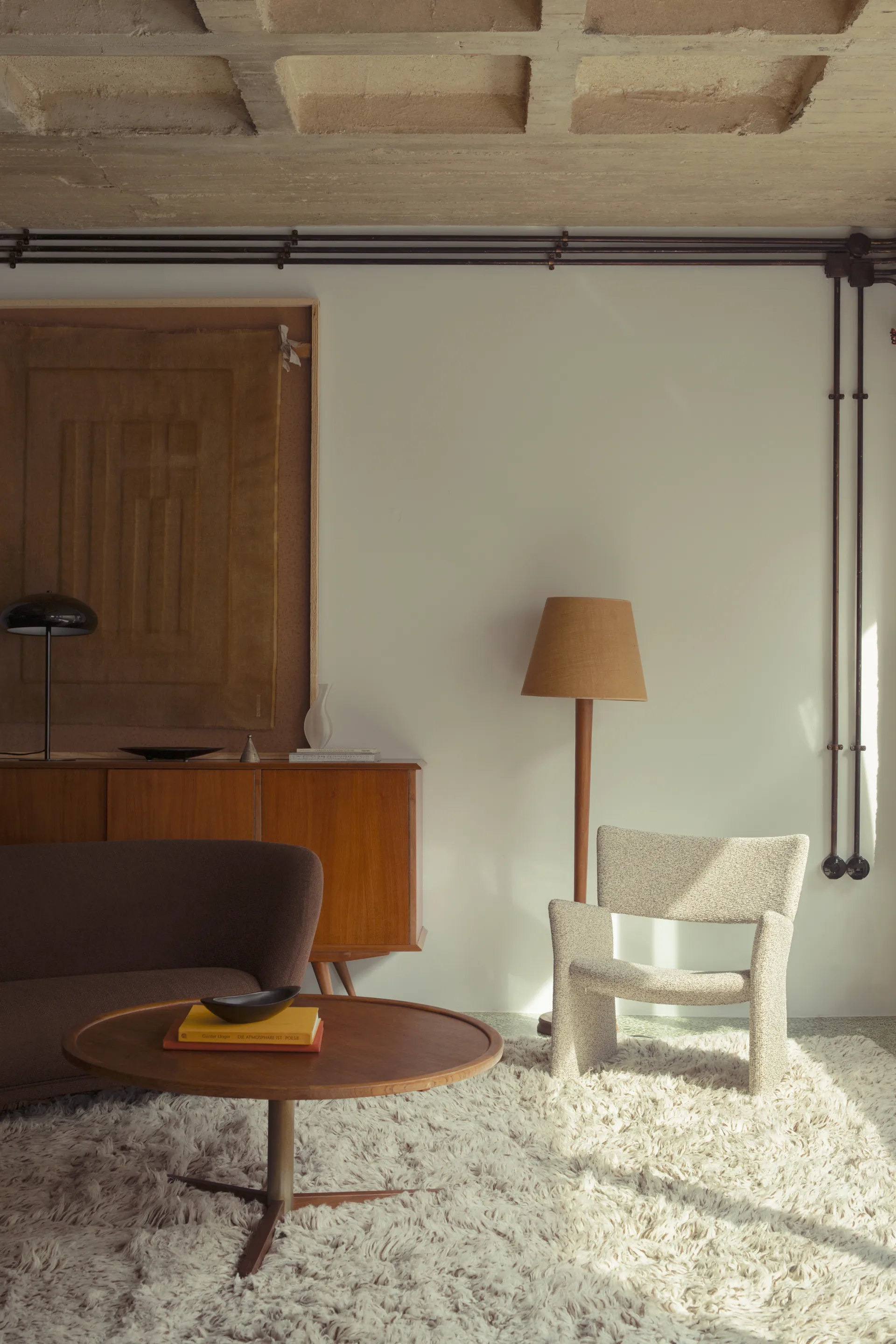 Tapete Shaggy 250x350 cm, Bone white Layered