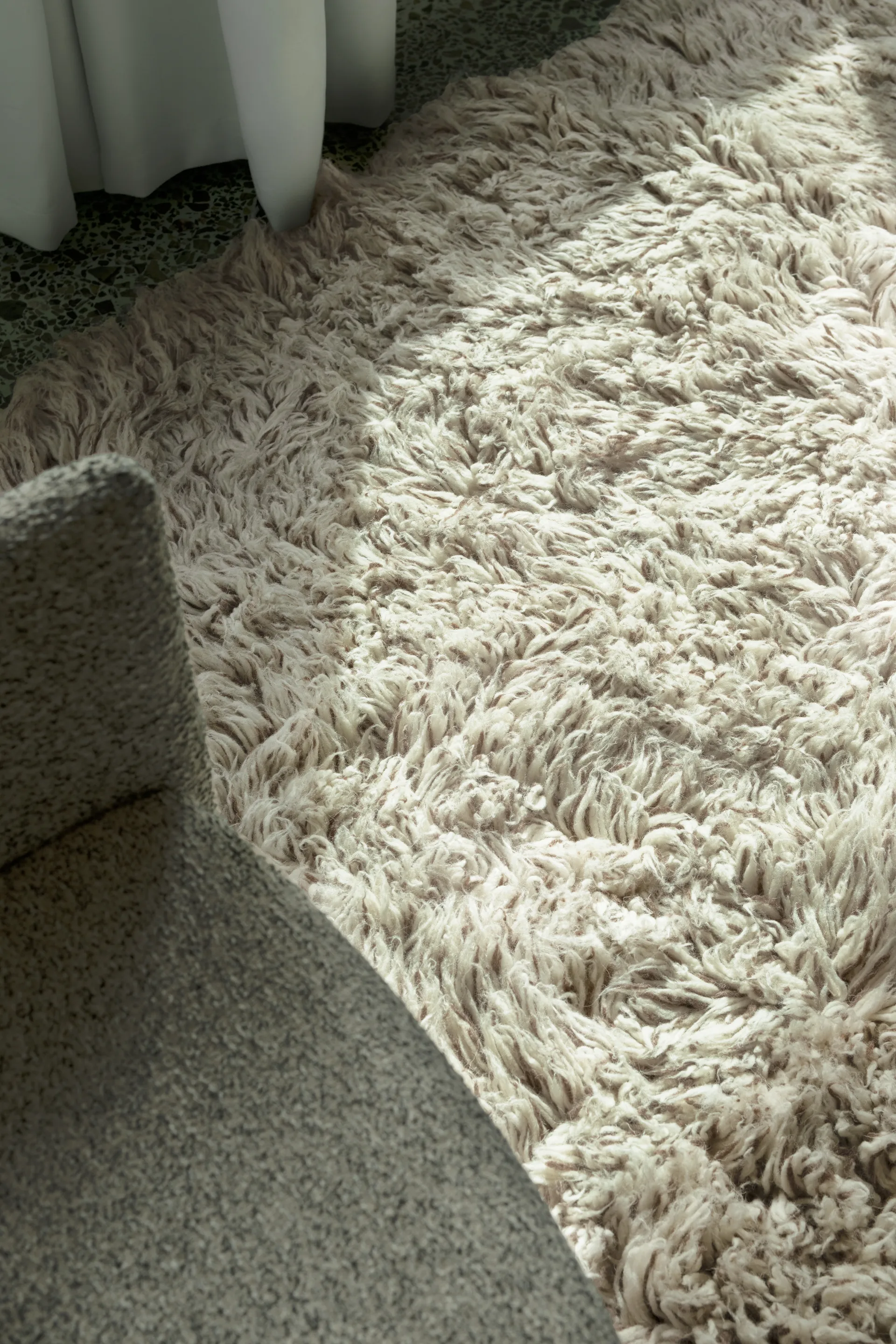 Tapete Shaggy 250x350 cm, Bone white Layered