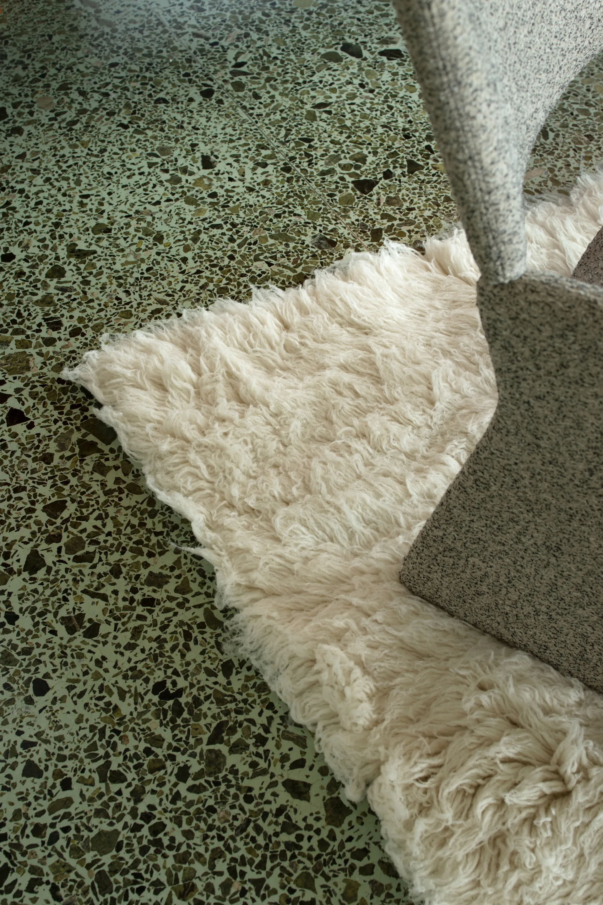 Tapete Shaggy 250x350 cm, Bone white Layered