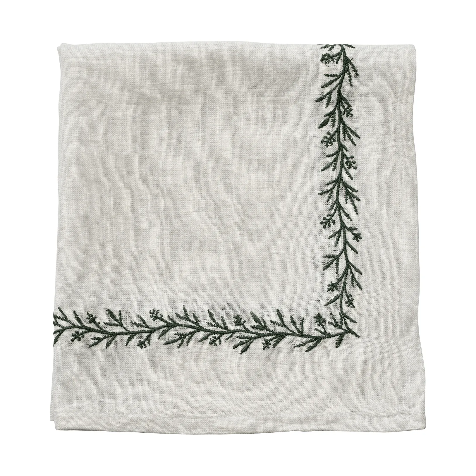 Abella guardanapo de tecido, Branco-verde, 45x45 cm Lene Bjerre