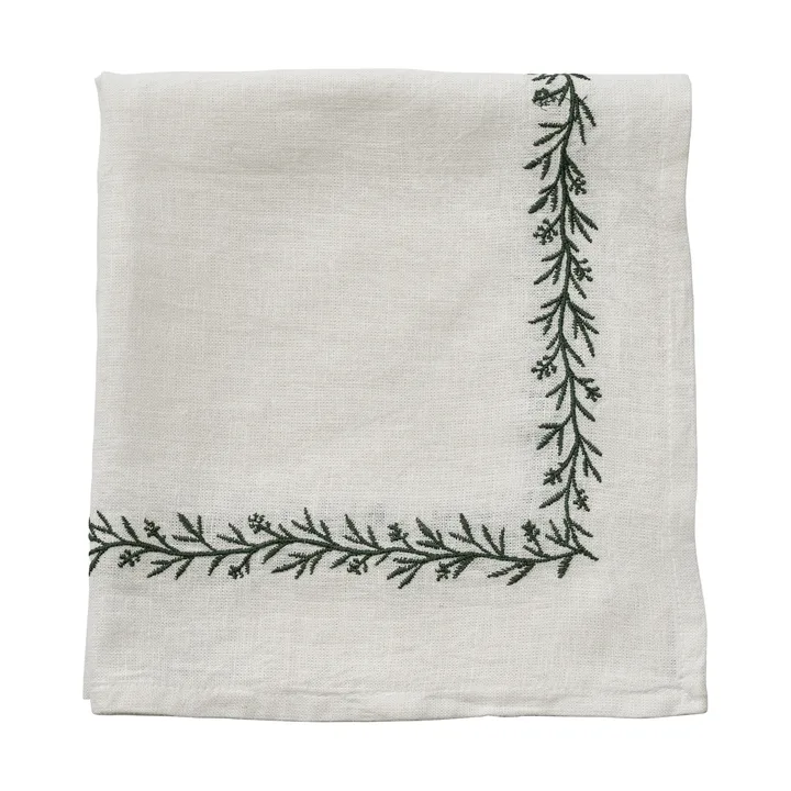 Abella guardanapo de tecido - Branco-verde, 45x45 cm - Lene Bjerre