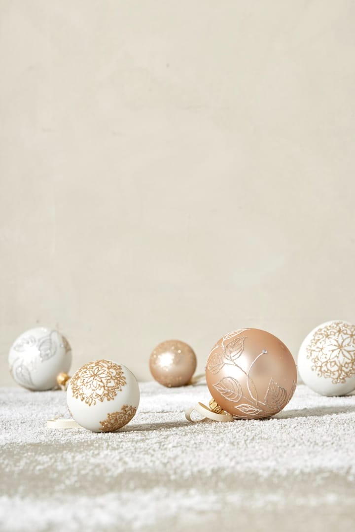 Bola de Natal Cadelia Ø6 cm, Rosa, floco de neve Lene Bjerre