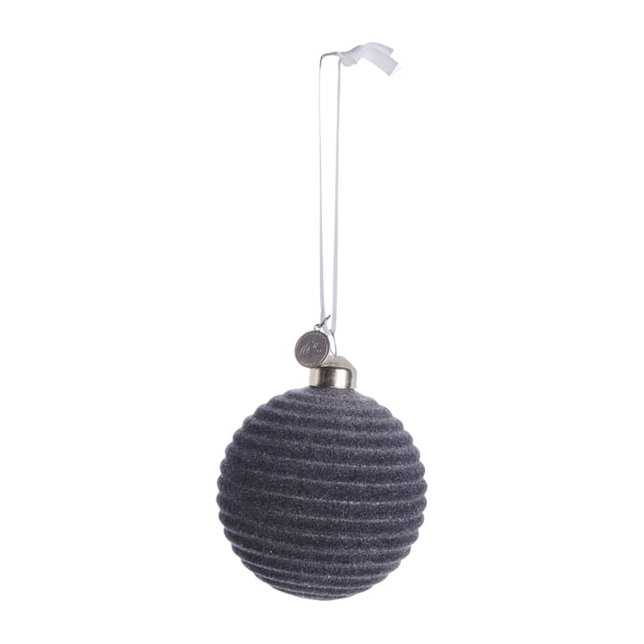 Bola de Natal folhos Velvitie Ø8 cm, dark grey Lene Bjerre
