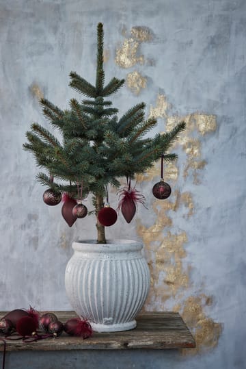 Bola de Natal folhos Velvitie Ø8 cm - pomegranate - Lene Bjerre