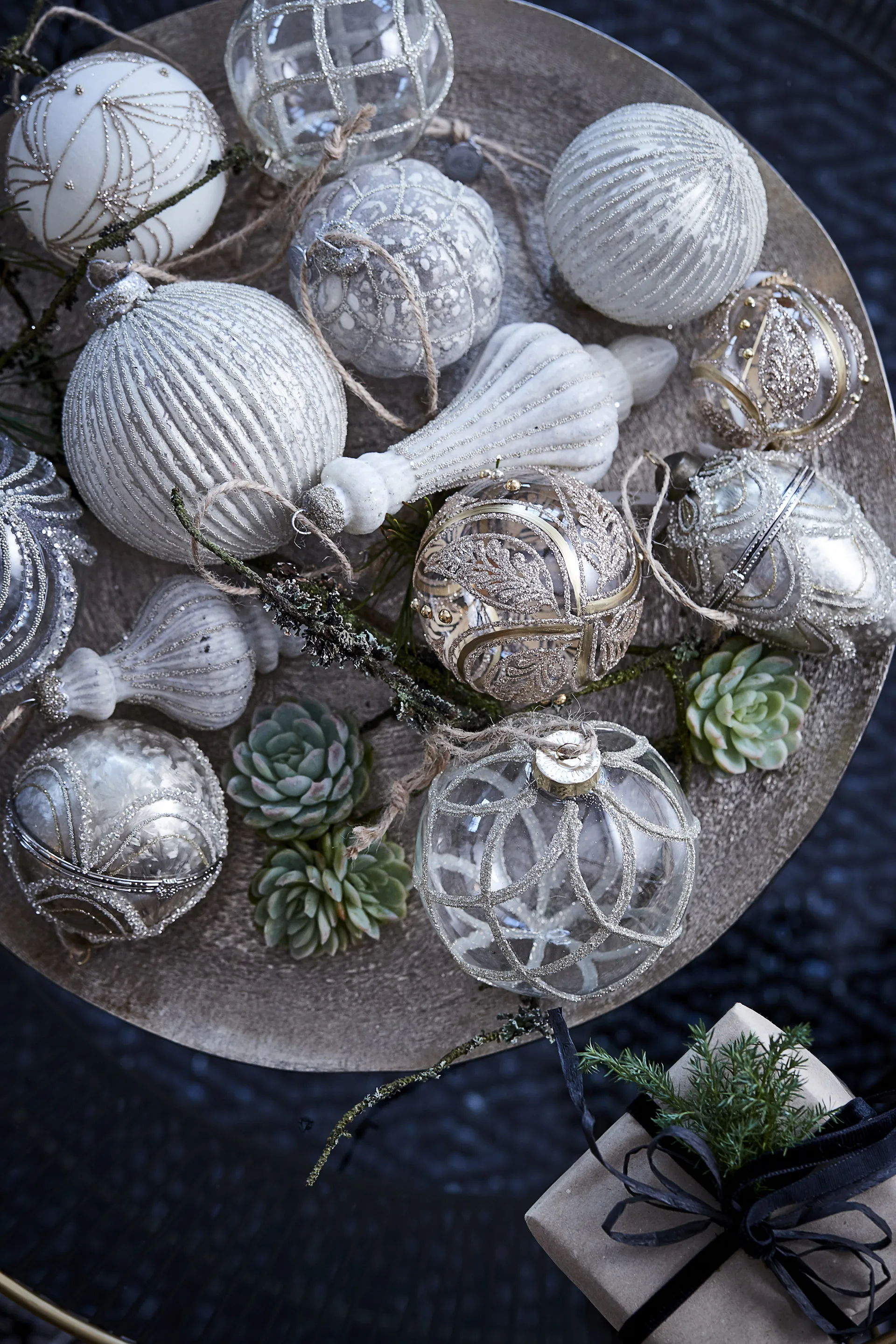 Bola de natal Norille Ø8 cm, Off White Lene Bjerre
