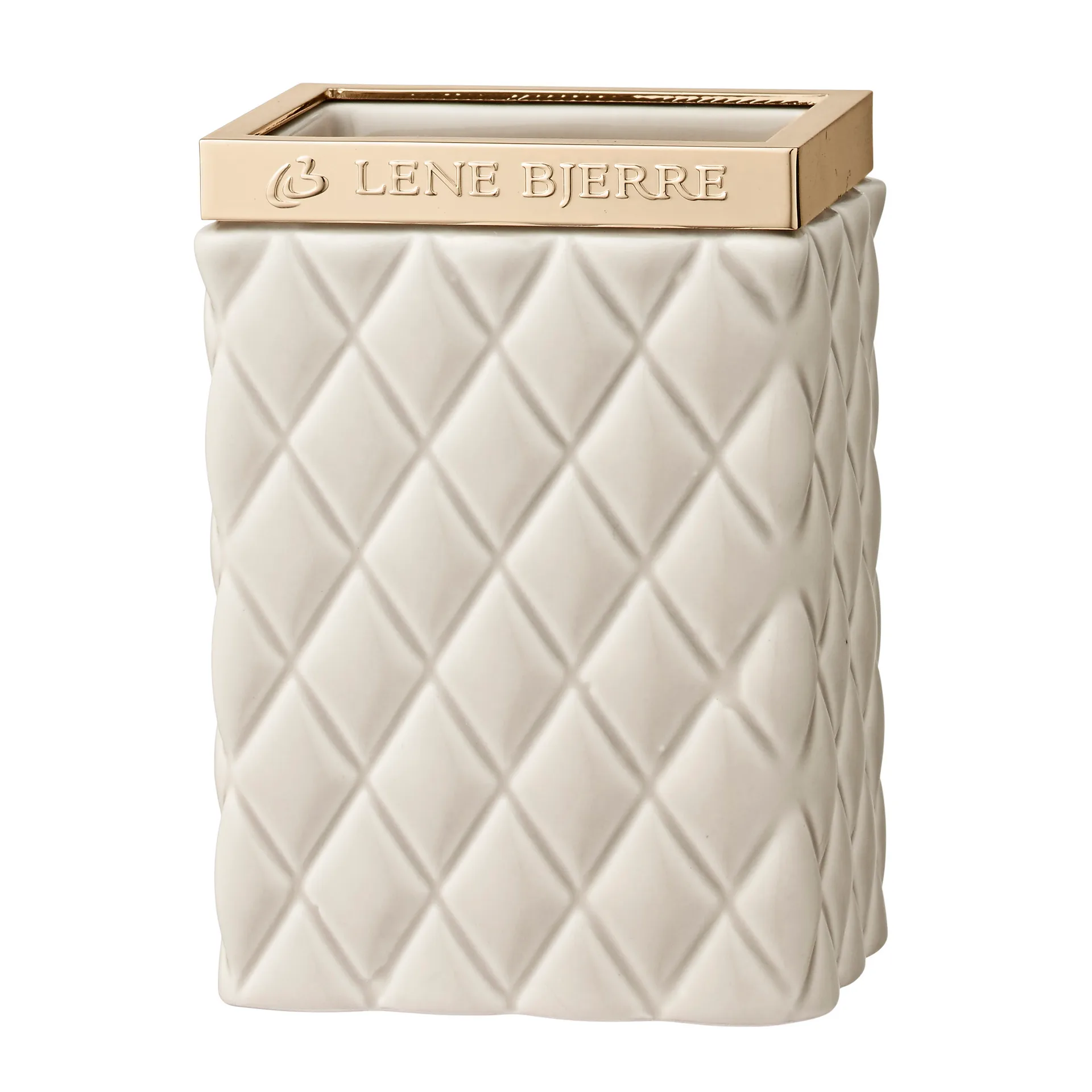 Caneca para escovas de dentes Portia, camel-gold Lene Bjerre