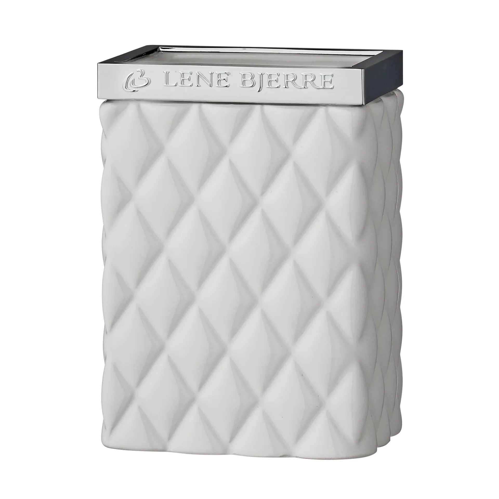 Caneca para escovas de dentes Portia, white-silver Lene Bjerre