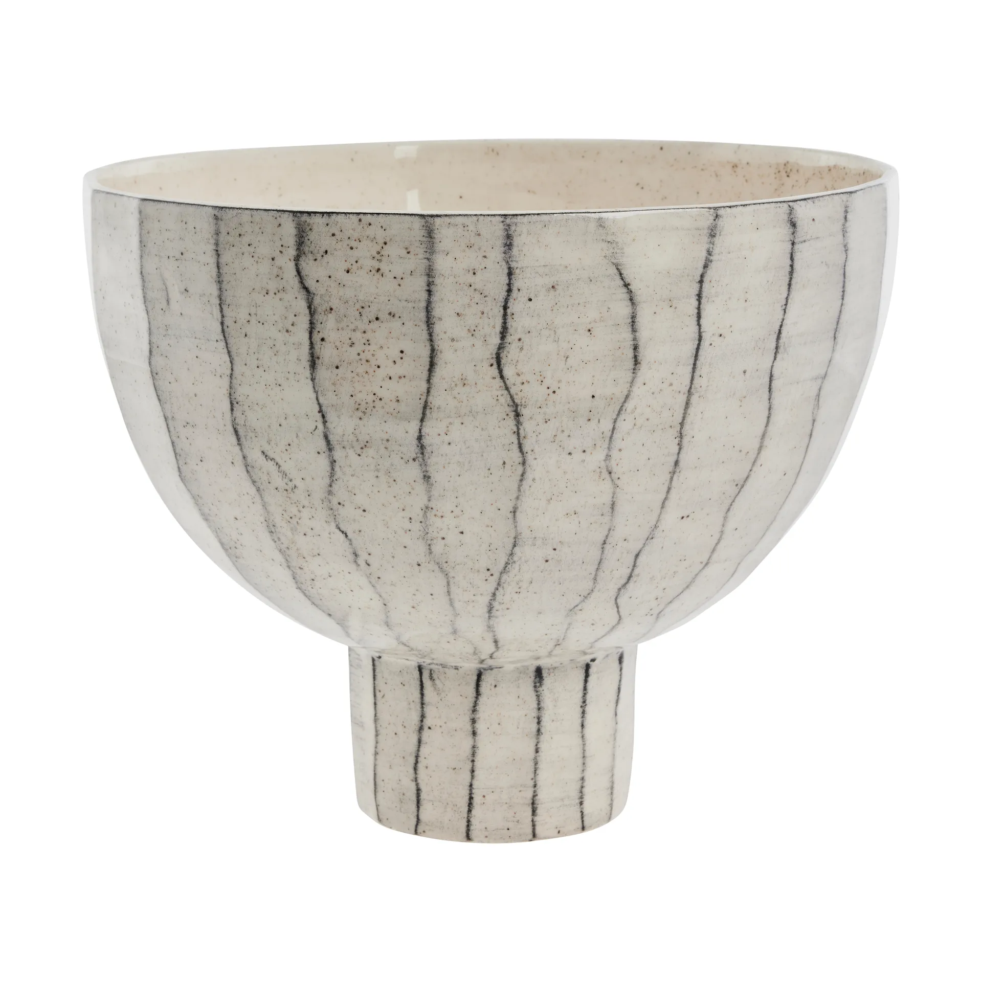 Cassie tigela de decoração Ø30,5 cm, Off White-Black Lene Bjerre