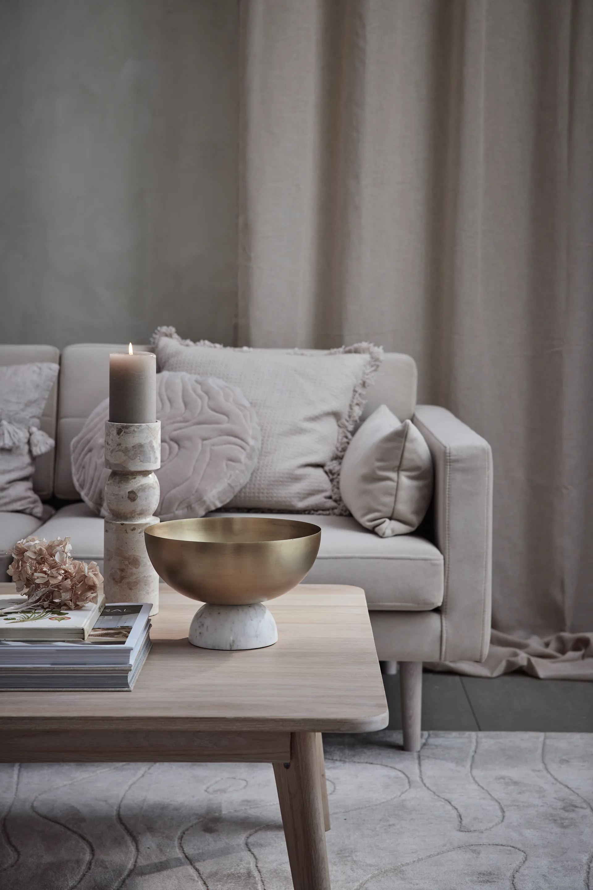 Castiçal Ellia 30 cm , Linho Lene Bjerre