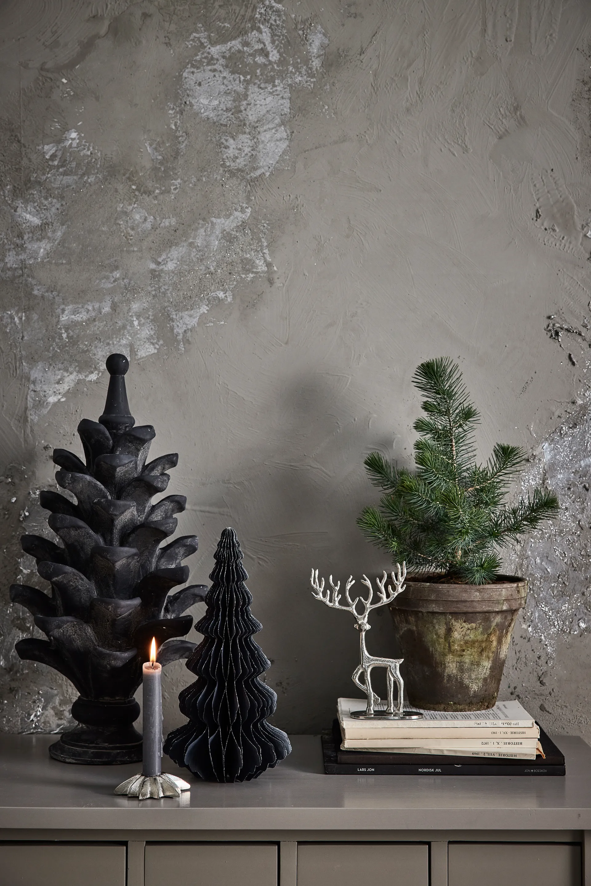 Caville castiçal em forma de estrela 9,5 cm, prateado Lene Bjerre