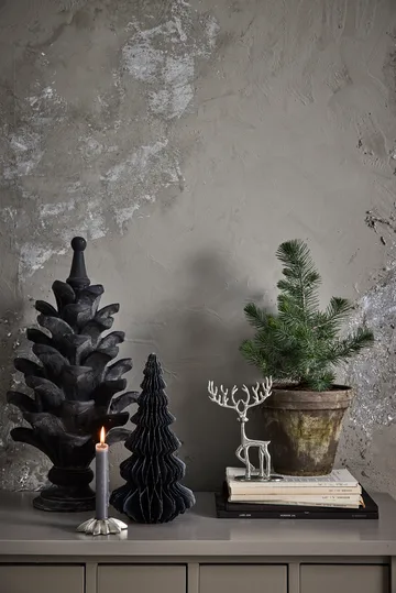 Caville castiçal em forma de estrela 9,5 cm - prateado - Lene Bjerre