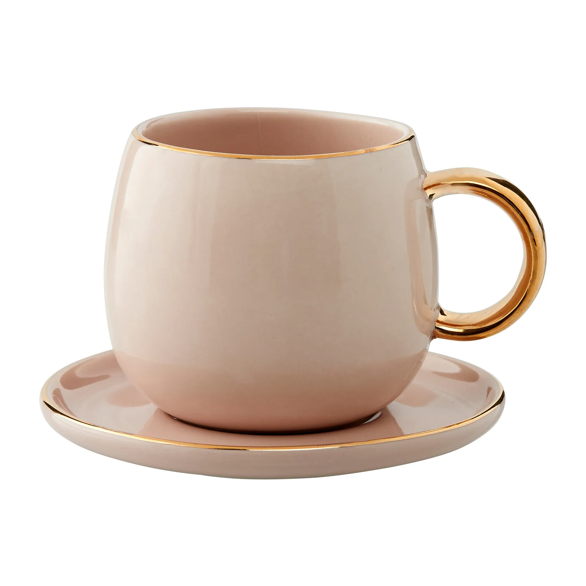 Chávena de expresso Clara com pires 15 cl, Rose-light gold Lene Bjerre