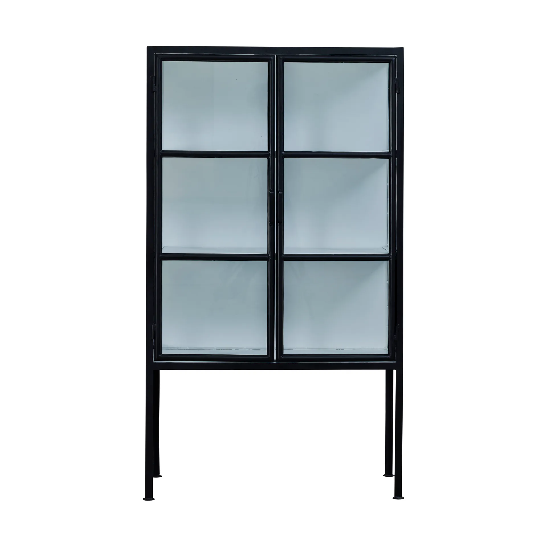 Depot armário vitrine 85x40x150 cm, Preto-branco Lene Bjerre