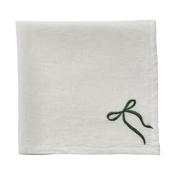Fiola guardanapo de tecido - Branco-verde, 45x45 cm - Lene Bjerre