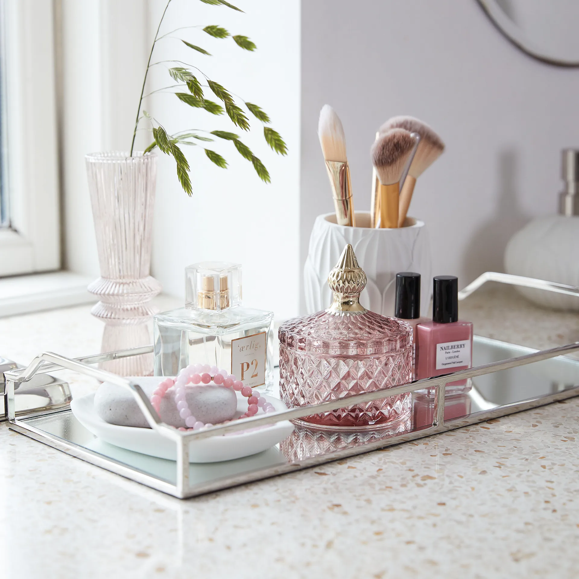 Frasco com tampa Miya Ø8,5 cm, Misty rose Lene Bjerre