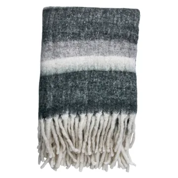 Manta Friola 170x130 cm - Grey-off white - Lene Bjerre
