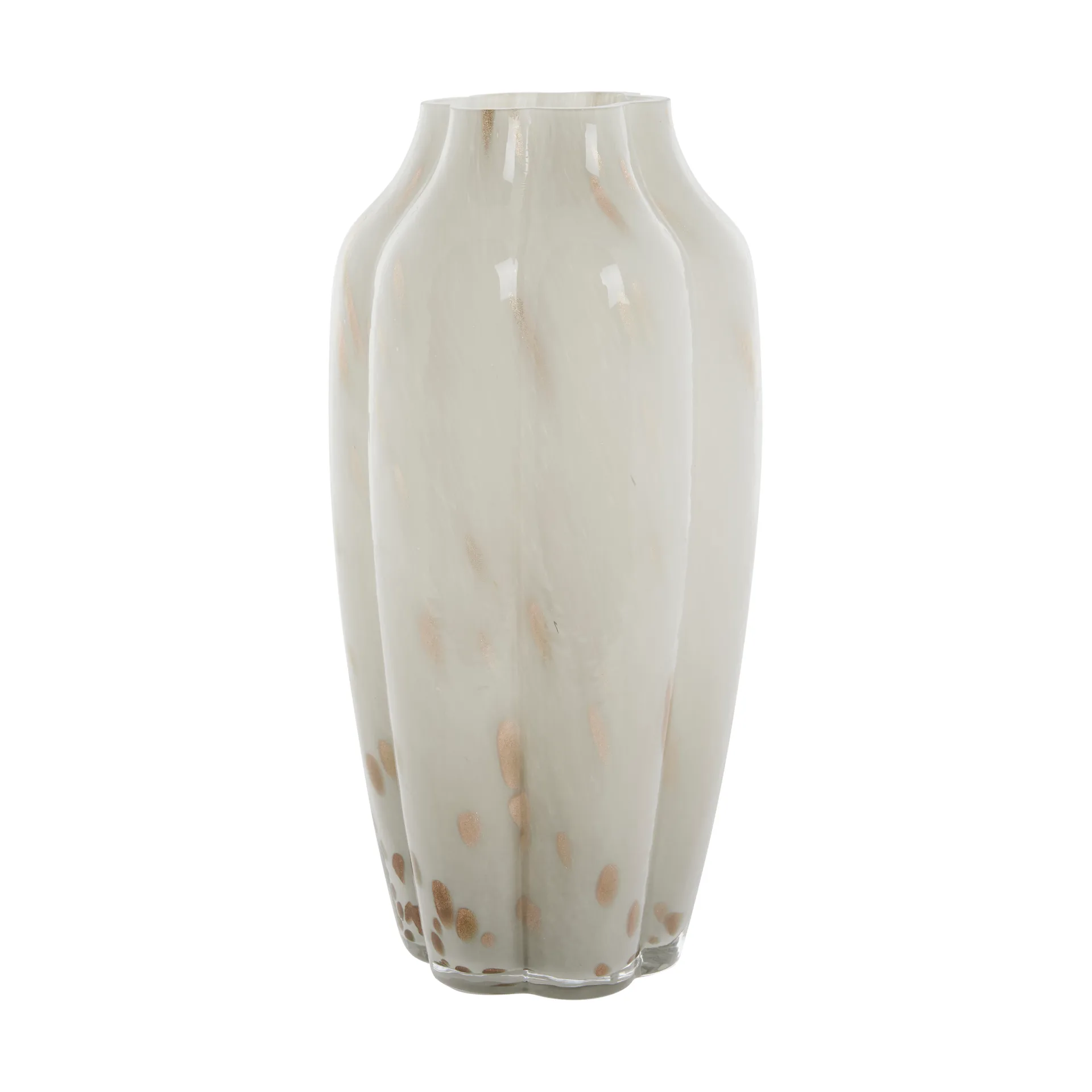 Mara vaso 15x15 cm, Off White-Light gold Lene Bjerre