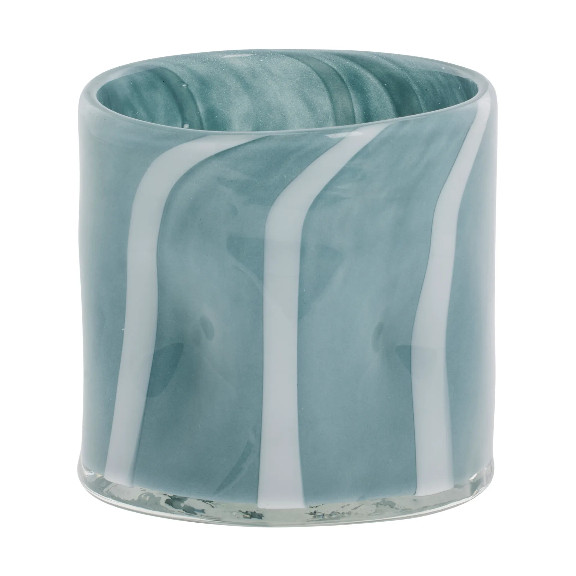 Marelle vaso Ø10 cm, Azul claro-branco Lene Bjerre