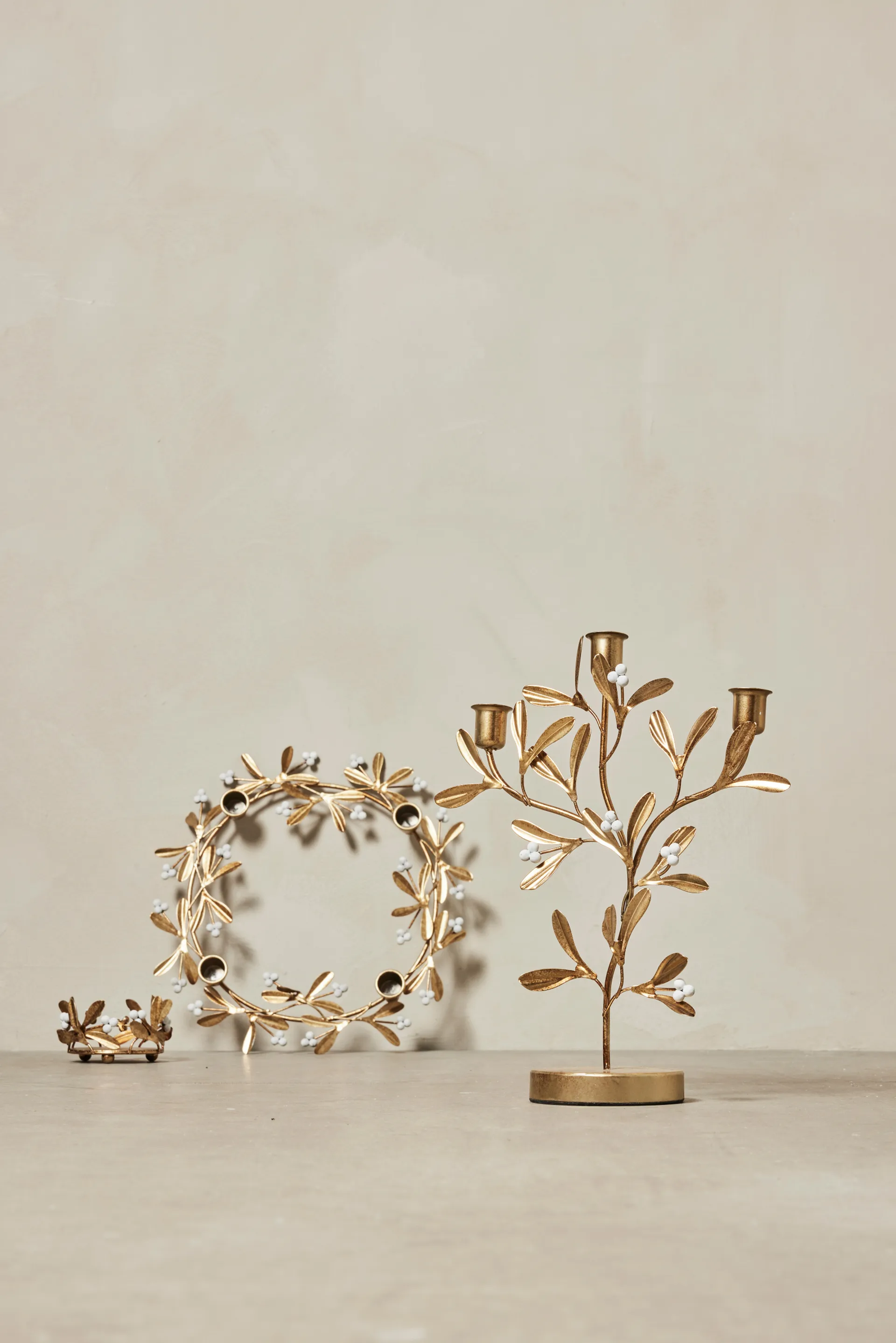 Missia castiçais 34 cm, Dourado claro Lene Bjerre