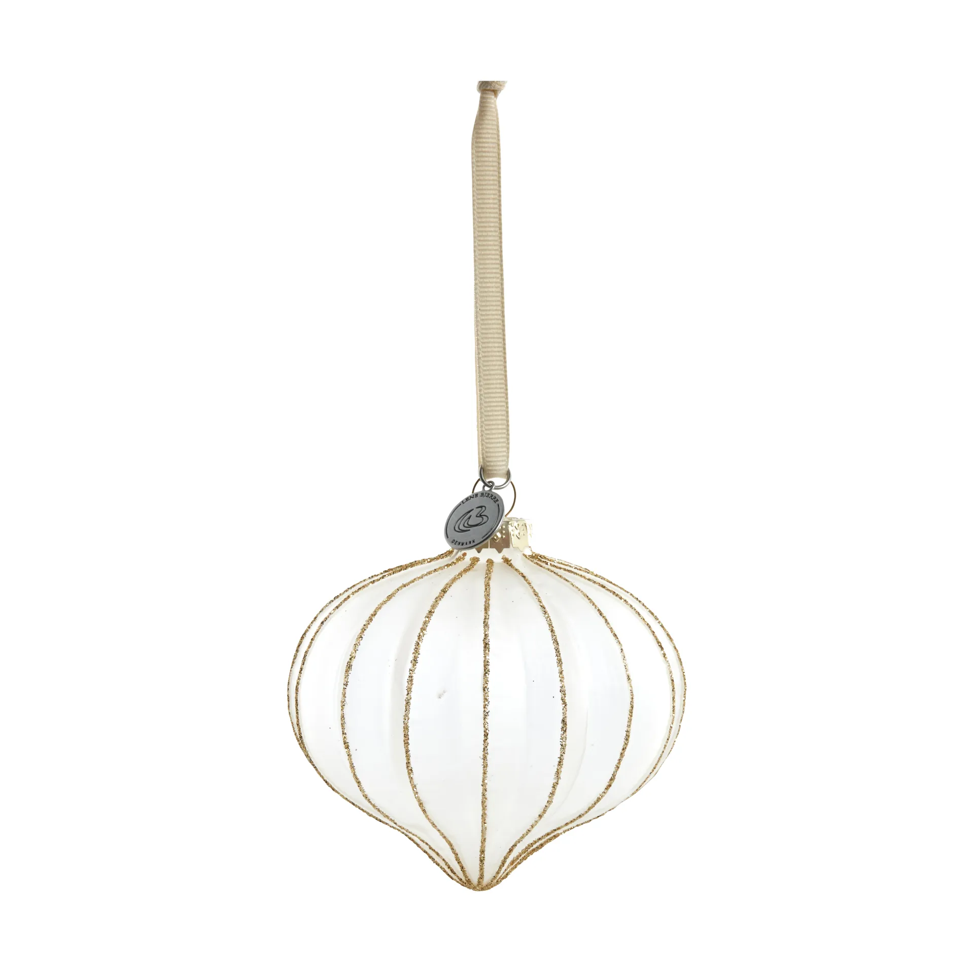 Navina enfeite de Natal 8 cm, Branco-dourado claro Lene Bjerre