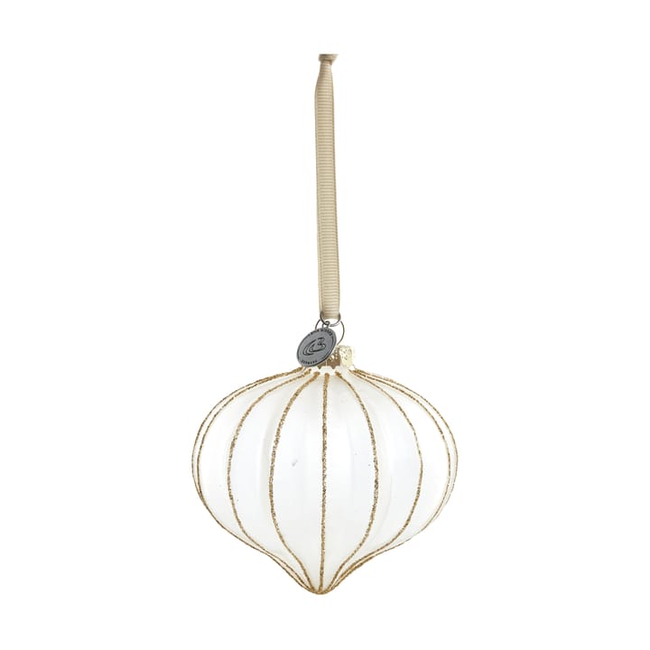 Navina enfeite de Natal 8 cm - Branco-dourado claro - Lene Bjerre