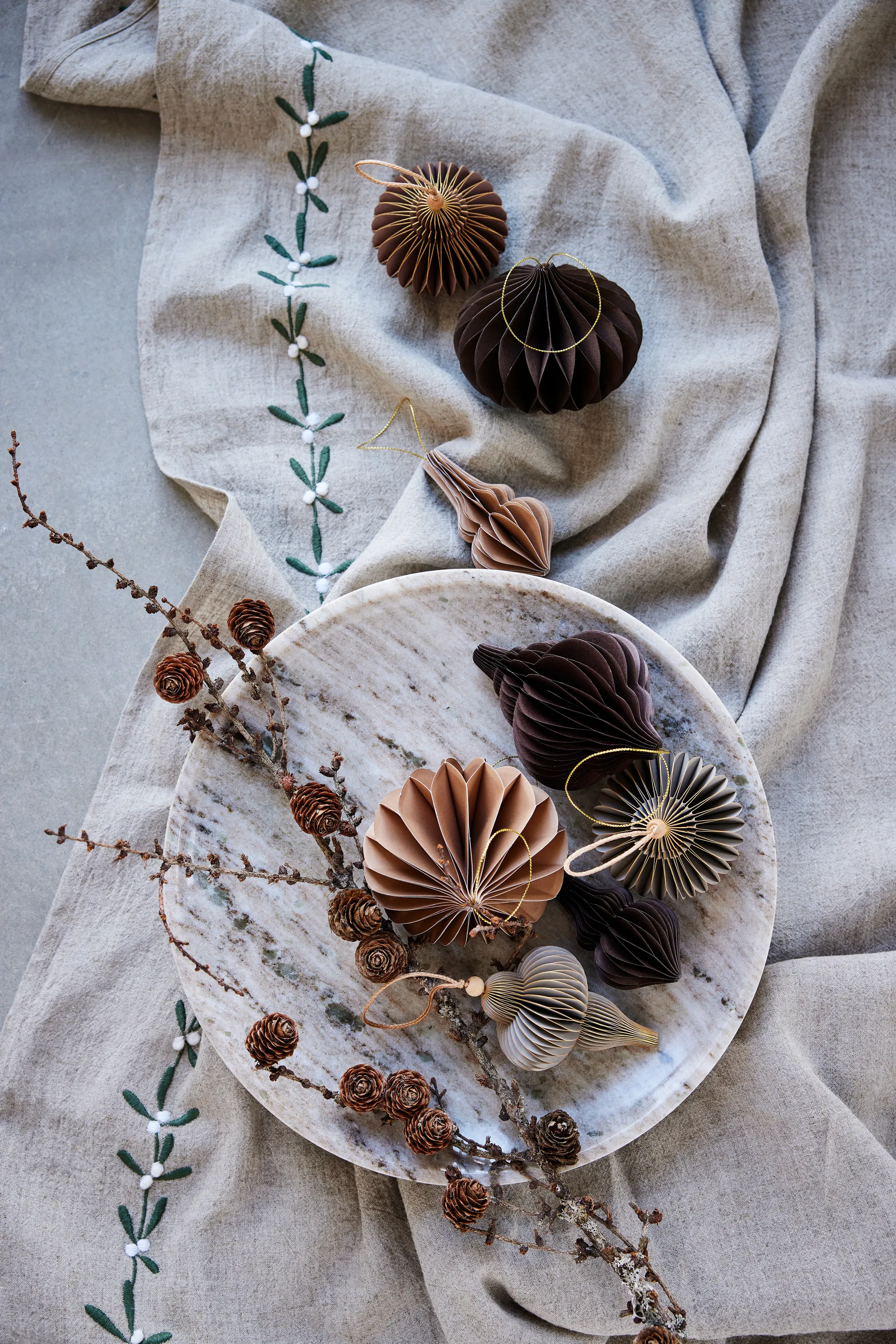 Paline pendente decorativo 10 cm, Cinza claro-prata Lene Bjerre