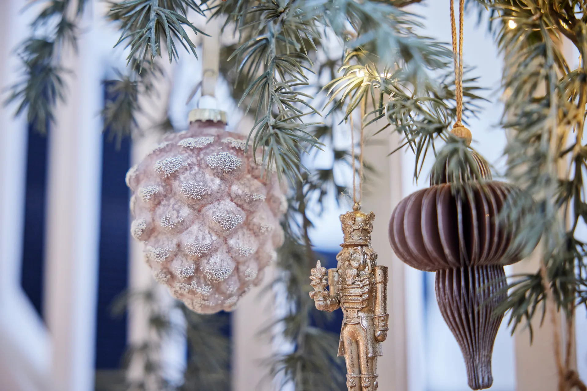 Paline pendente decorativo 10 cm, Rosa escuro-prata Lene Bjerre