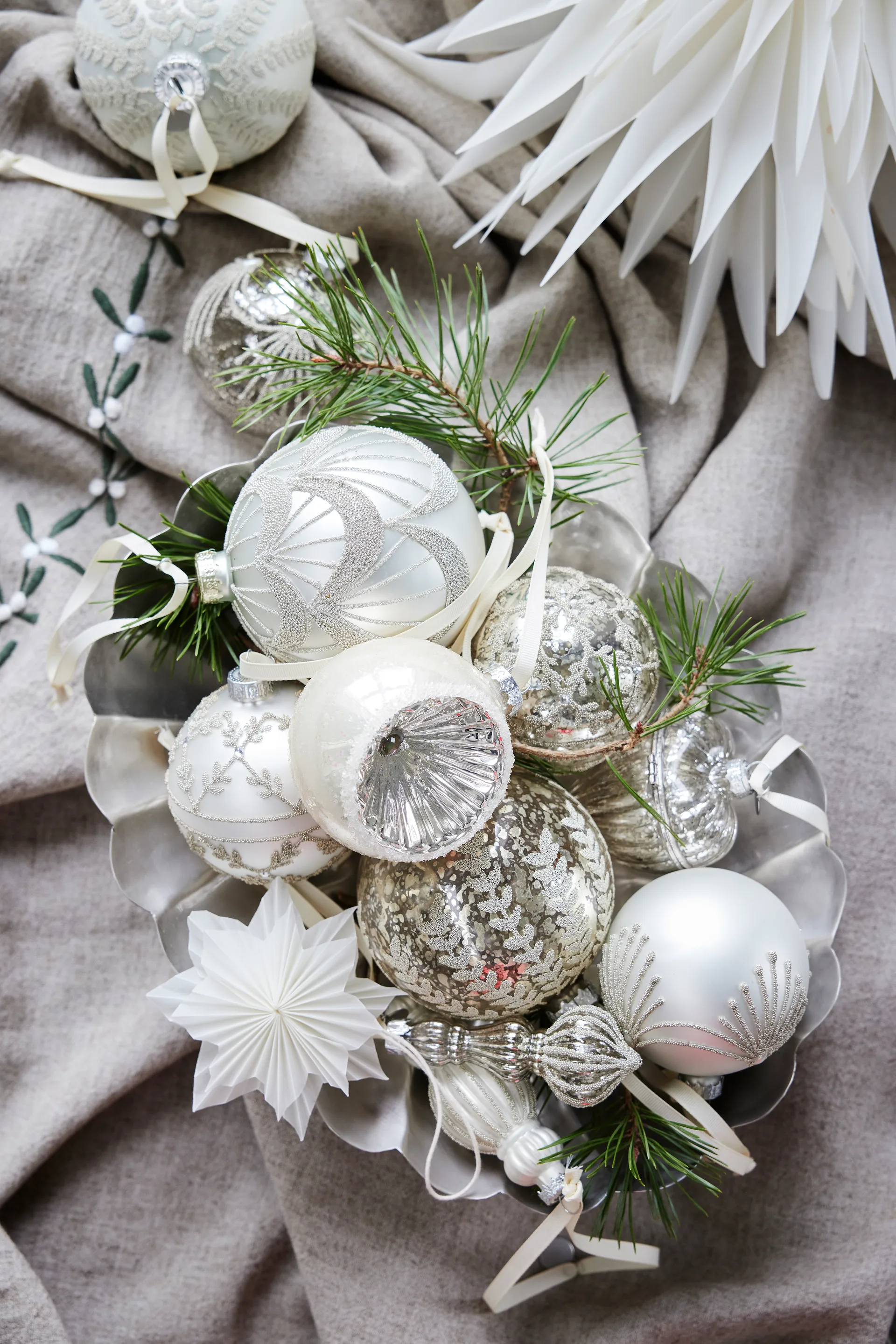 Palisa pendente decorativo em forma de estrela 10 cm, Branco sujo Lene Bjerre