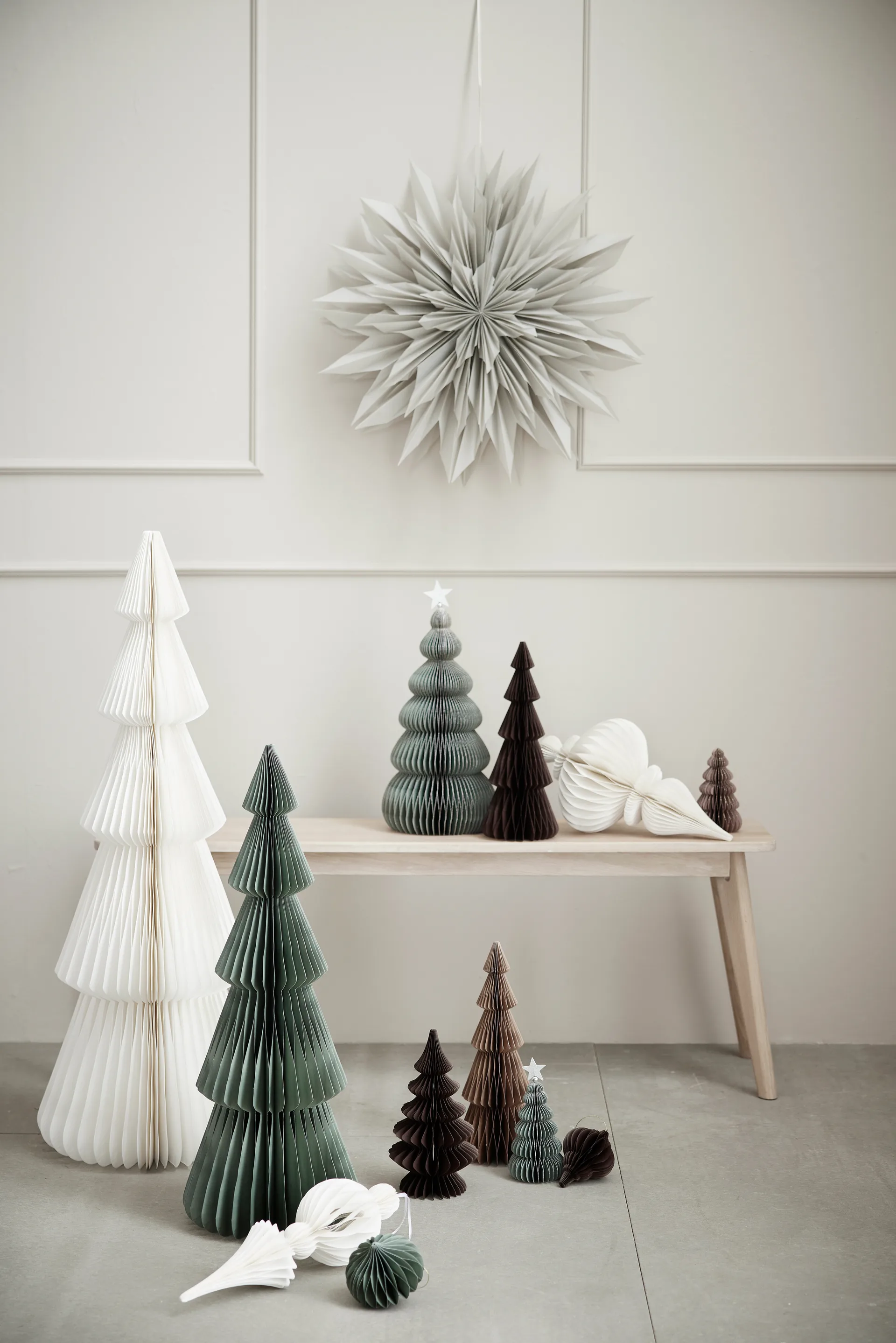 Palisia estrela decorativa Ø60 cm, Cinza claro Lene Bjerre