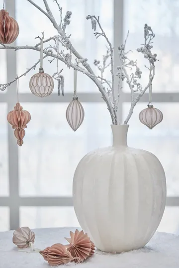 Pappia enfeite de natal 13 cm - Rosa - Lene Bjerre