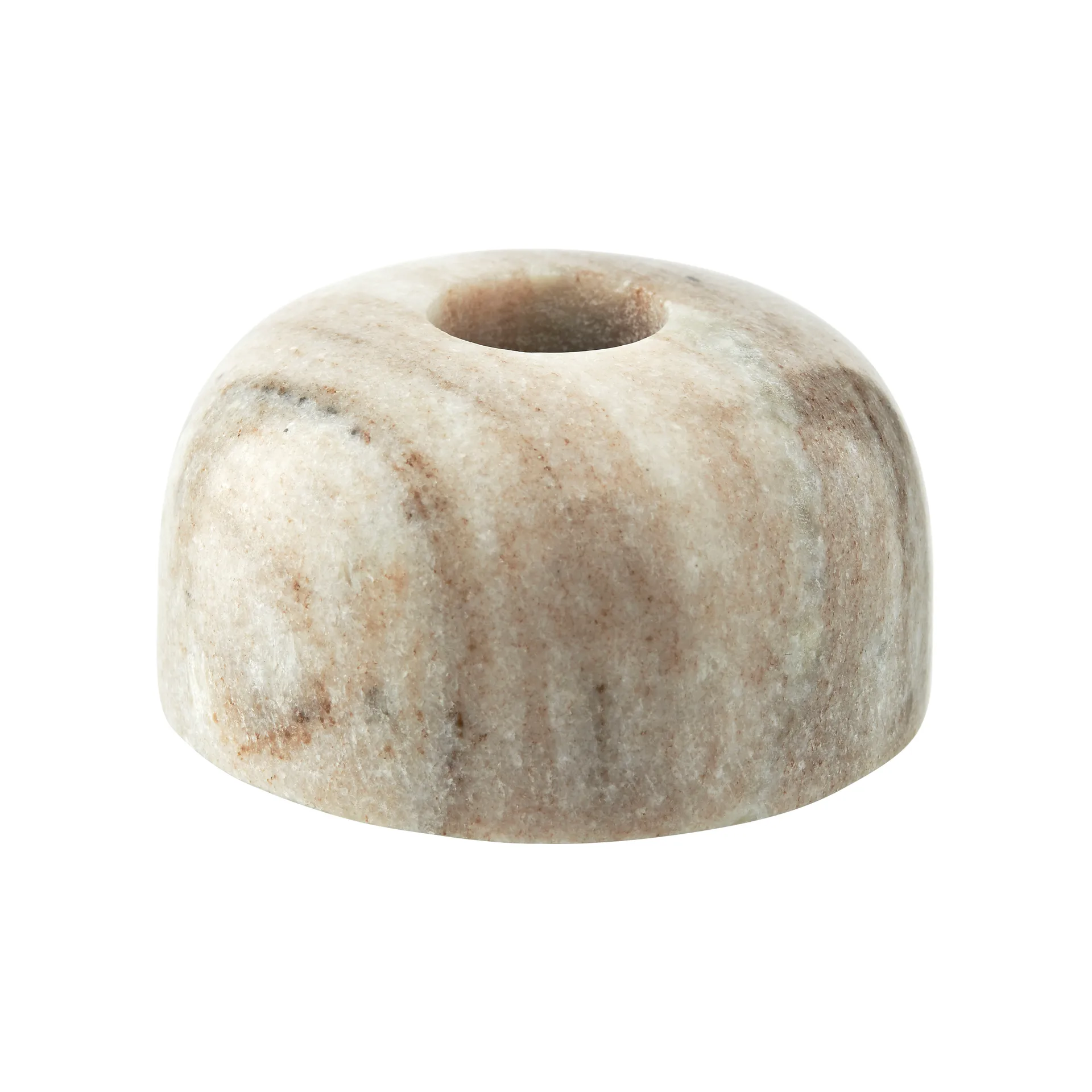 Suporte de velas Marmilla Ø7,5 cm, Light brown marble Lene Bjerre