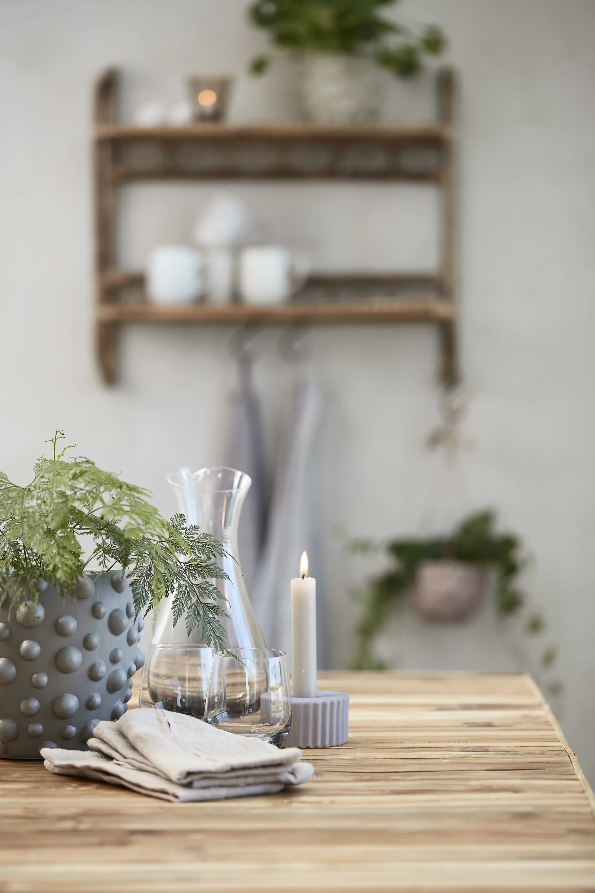 Suporte para vela Dormia 4 cm, Cinza Lene Bjerre