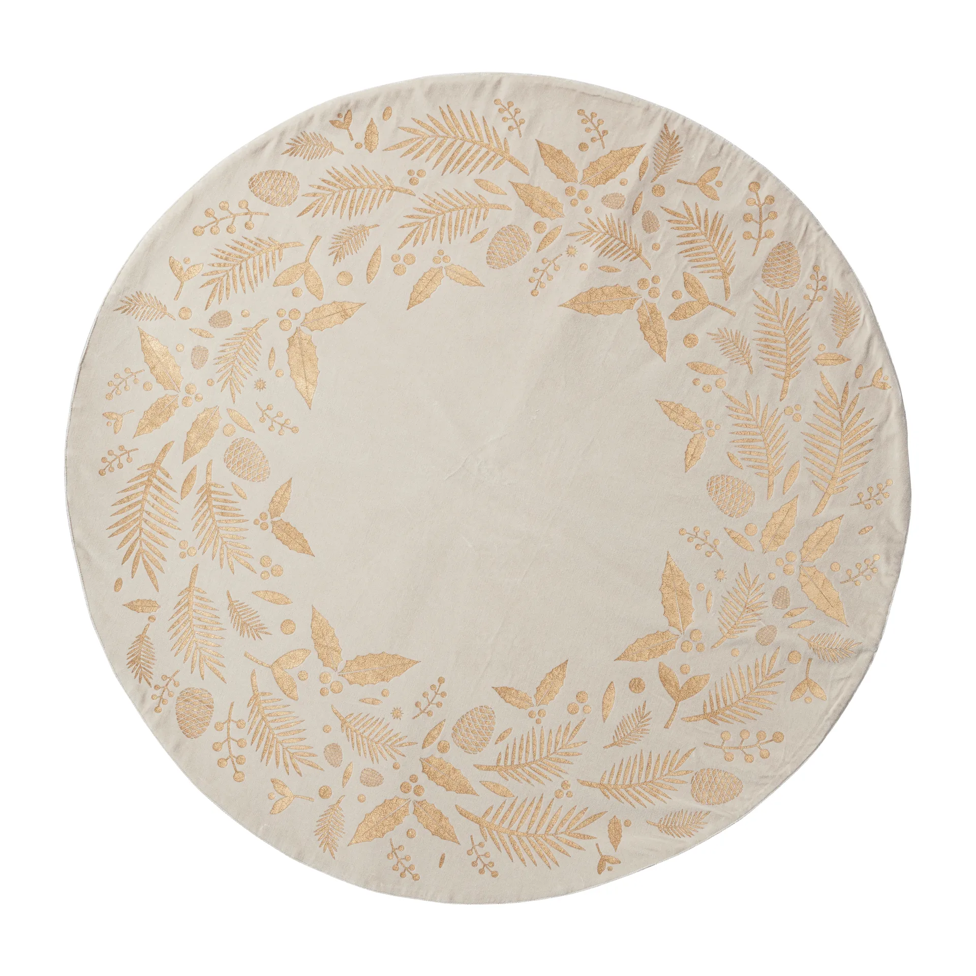 Tapete Cristie Chrsitmas tree Ø110 cm, linen-light gold Lene Bjerre