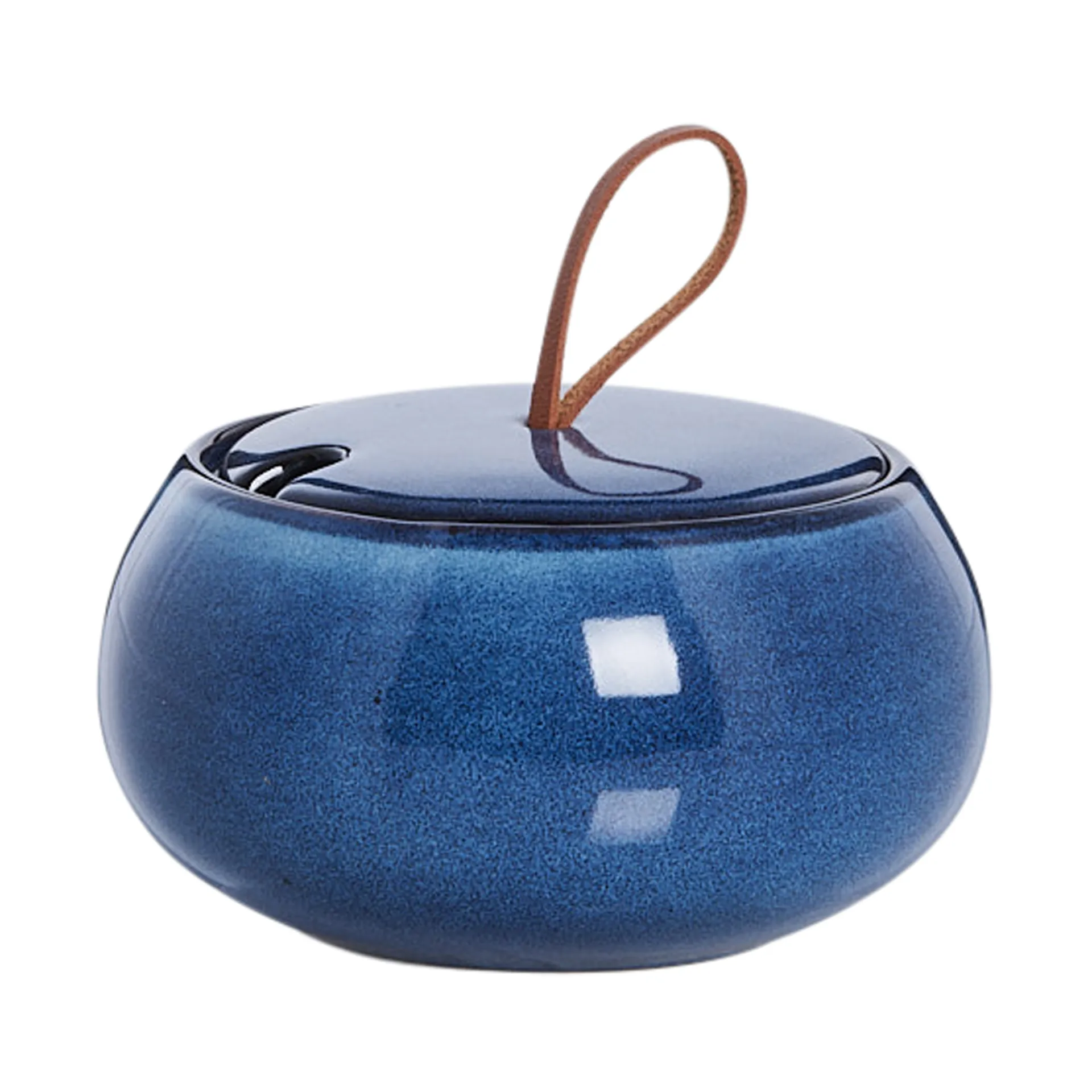Tigela de açúcar Amera com tampa Ø13 cm, Azul Lene Bjerre