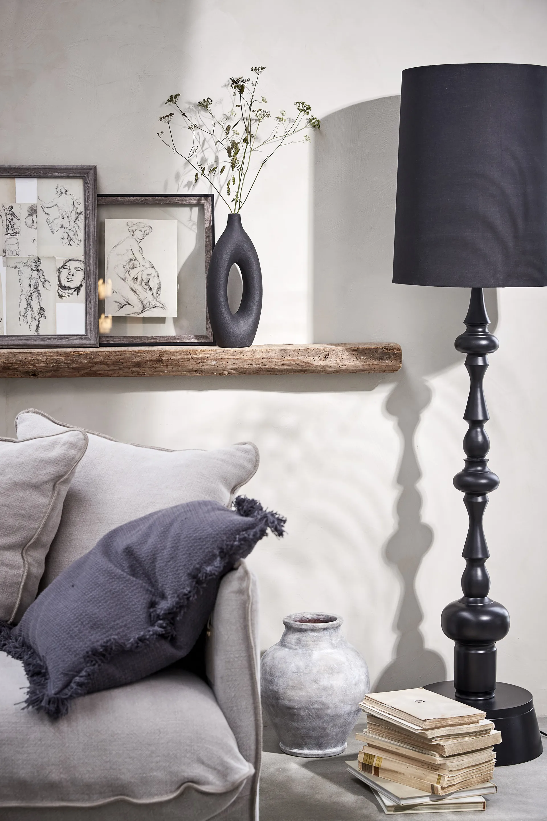 Vaso Anna 33 cm, Antique grey Lene Bjerre